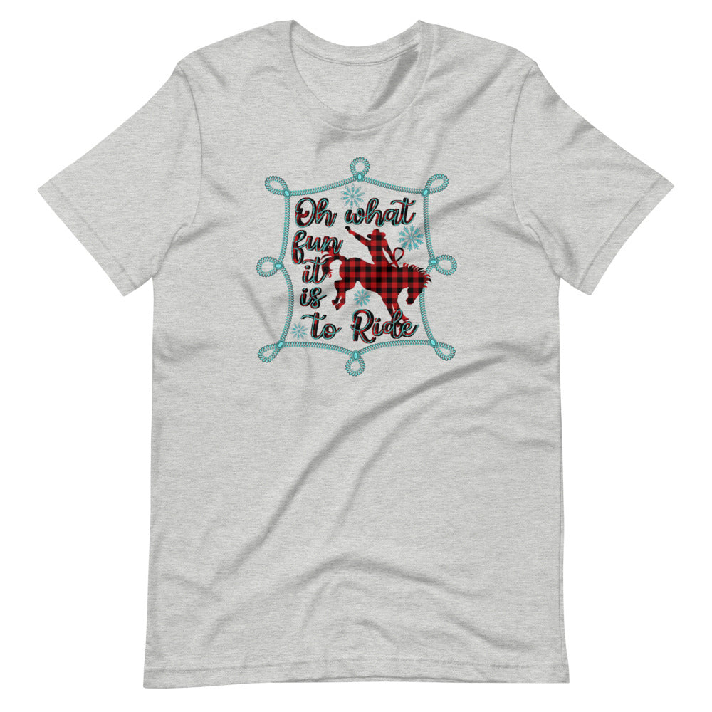 Oh What Fun It Is To Ride Country Christmas Tee