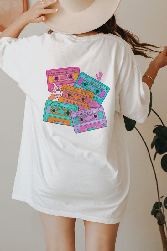 90's Country Music Cassette Tape Oversized Tee