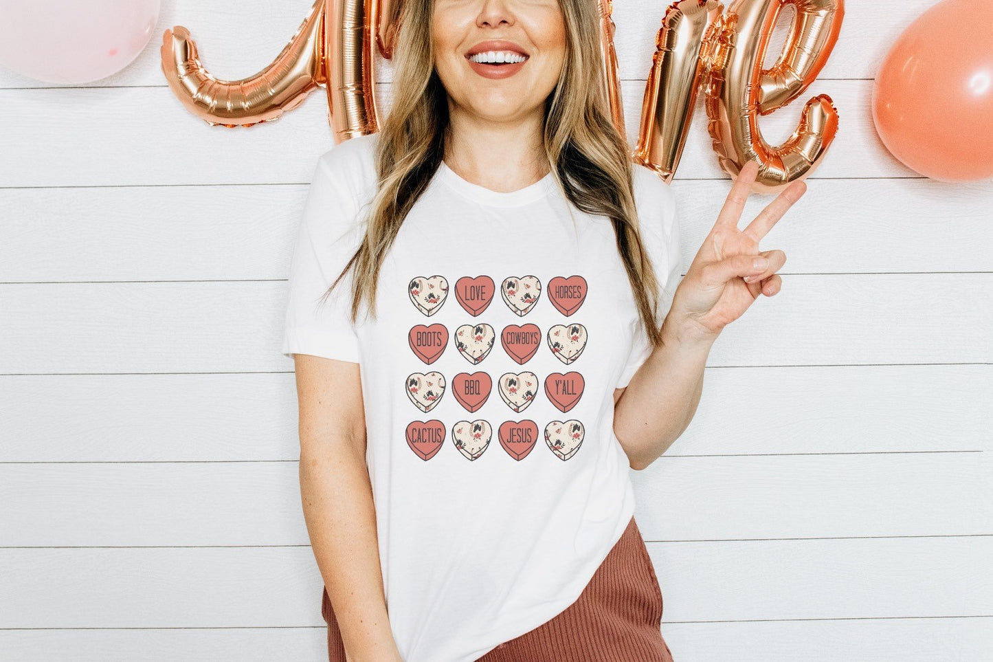 Country Hearts Valentine's Day Tee