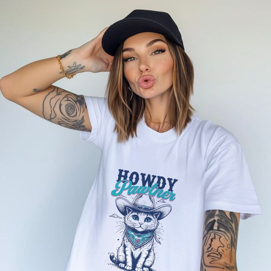 Howdy Pawtner Kitty Tee